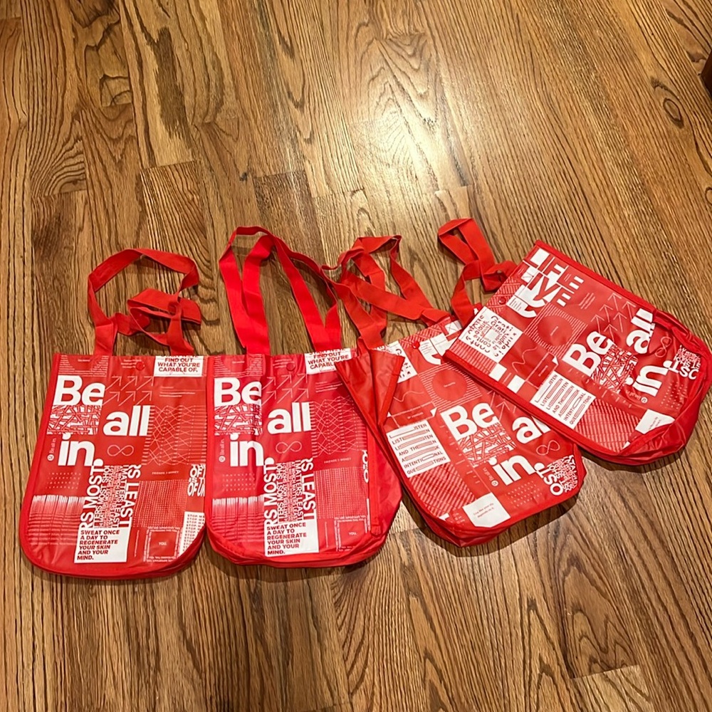 lululemon athletica Red Tote Bags